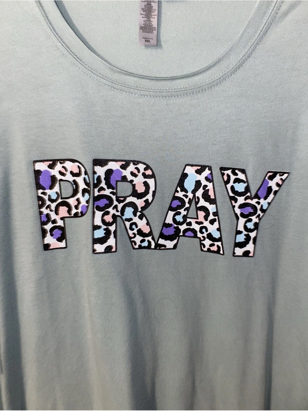 Animal Print Pray Tee Sz XXL - Picture 2 of 2